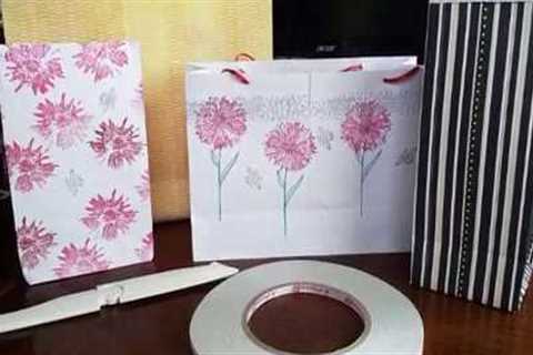 Tutorial - No Cut And No Measure Easy To Make Paper Gift Bag - Never Buy Another Gift Bag!