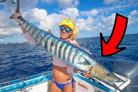 Best RAW FISH Ever! We Fed the Entire NEIGHBORHOOD! Giant Wahoo Catch and Cook