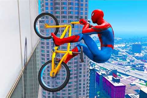 GTA 5 Spiderman Epic Jumps #46 - Spider-Man Stunts &amp; Fails, Gameplay