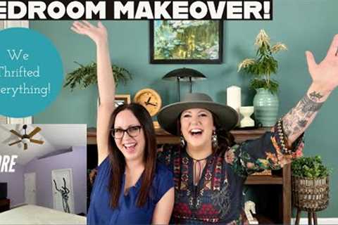 BEDROOM MAKEOVER REVEAL! | We Thrifted It ALL! | How To Transform Your Space On A Budget!