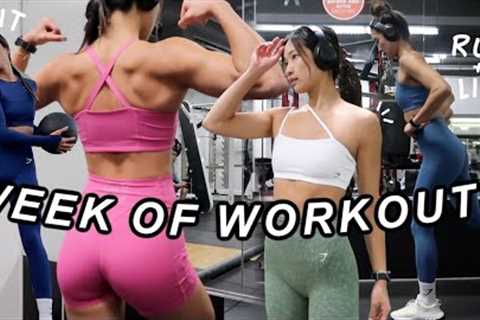 WEEK OF WORKOUTS | My Workout Routine + Keeping Things FUN! *lifting, running, HIIT*