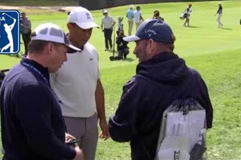 Tiger’s WILD tee shot lands in fan’s jacket at The Genesis Invitational