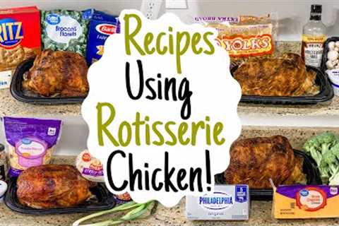 5 AMAZING Recipes Using ROTISSERIE CHICKEN | The FASTEST Easy Chicken Dinner Ideas | Julia Pacheco