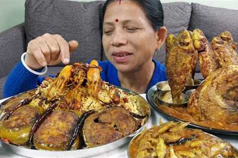 Shrimp Polau and Fish Delicious Food Mukbang