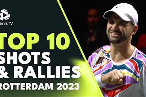Dimitrov Headlines The Highlight Reel! | Top 10 Best Shots &amp; Rallies from Rotterdam 2023
