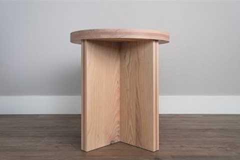 Making a $1300 Round End Table / No Talk Woodworking