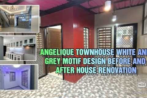 ANGELIQUE TOWNHOUSE WHITE AND GREY MOTIF DESIGN BEFORE AND AFTER HOUSE RENOVATION
