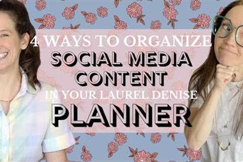 4 Ways to Plan Social Media Content in Your Planner | Influencer, Small Biz, Social Media Mgr...