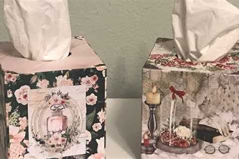 TISSUE BOX COVER TUTORIAL FROZEN ROSES | LADY  | SHELLIE GEIGLE JS HOBBIES &amp; CRAFTS