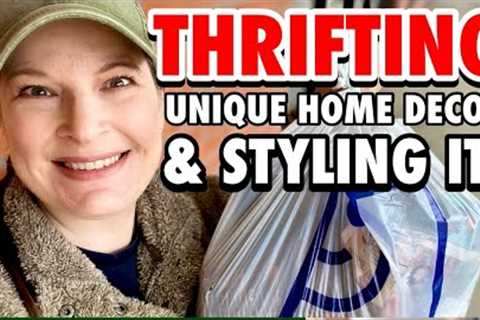 HOME DECOR THRIFTING AT GOODWILL AND STYLING IT! So many thrifted pieces!
