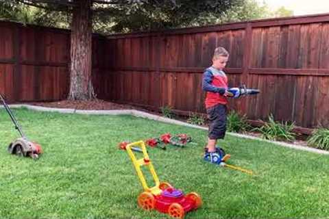 Yard Work, Power Tools, &amp; Fun | A Video For Kids