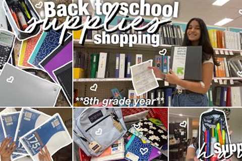 BACK TO SCHOOL SUPPLIES SHOPPING + HAUL 2022 **8th Grade YEAR**