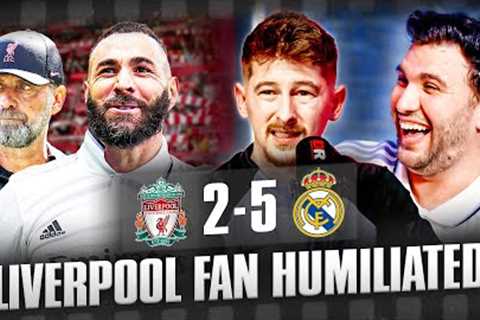 Real Madrid Fan EMBARRASSES LIVERPOOL FAN! Liverpool 2-5 Real Madrid | Highlights