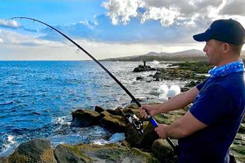 Shore Fishing in Fuerteventura - Canary Islands - Catching BIG FISH off the rocks | The Fish Locker