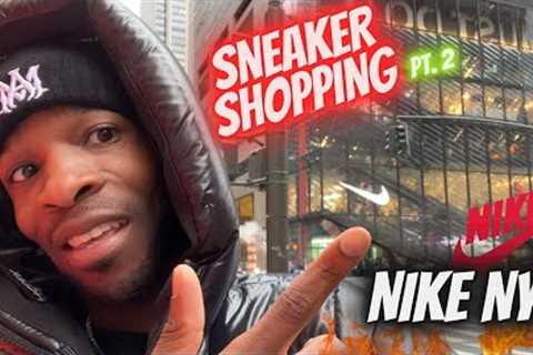 THIS STORE IS HUGE‼️ SNEAKER SHOPPING AT THE NIKE STORE IN NYC PT 2 NIKE NYC VLOG!!