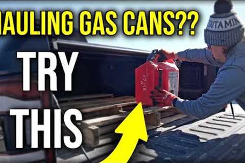 CHEAP and EASY Way To TRANSPORT Gas Cans In A Truck Bed