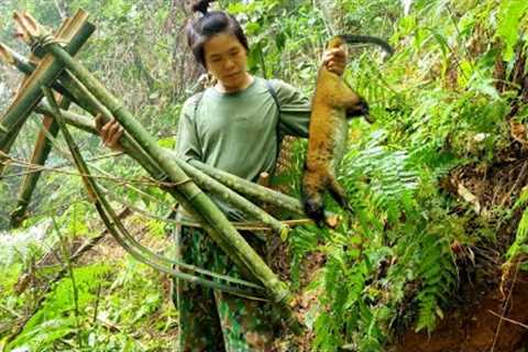 survival skills, how to make bamboo traps, mouse traps, wild survival, survival instinctively