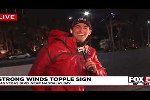 High winds topple FOX5 reporter during live weather report in Las Vegas