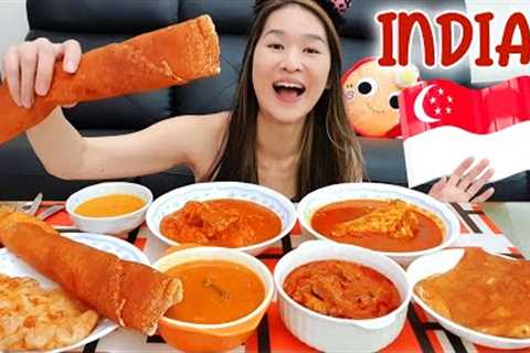 MASSIVE INDIAN FOOD IN SINGAPORE! Chicken Tikka Masala, Roti Prata, Mutton Curry &amp; Thosai..