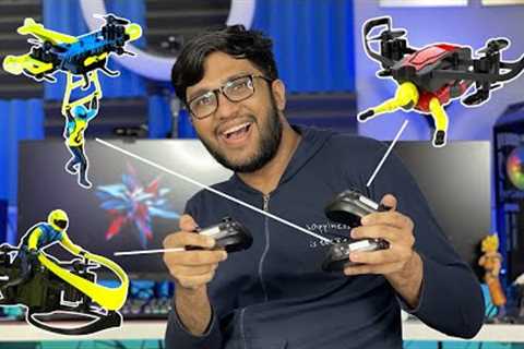 3 FLYING DRONE TOYS FUN UNBOXING !