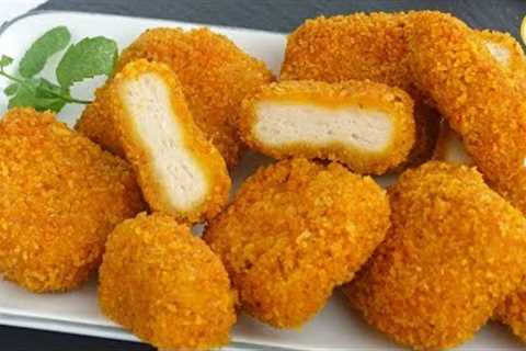 Homemade Chicken Nuggets Recipe by Tiffin Box | How To Make Crispy Nuggets for kids lunch box
