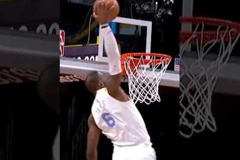 SNEAKY LeBron goes back door for the ALLEY OOP SLAM!😈 #shorts