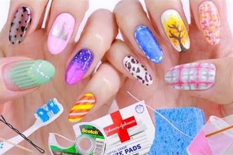 10 Nail Art Designs Using HOUSEHOLD ITEMS! | The Ultimate Guide #2