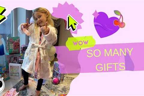 LUISA'S 5TH BIRTHDAY OPENING GIFTS| 5 YEAR OLD GIRLS BIRTHDAY OPENING LOTS OF PRESENTS