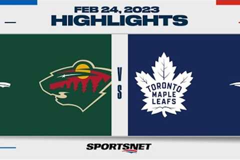 NHL Highlights | Wild vs. Maple Leafs - February 24, 2023