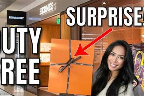 SURPRISE HERMES UNBOXING! LUXURY DUTY FREE SHOPPING HAUL AT SAN FRANCISCO AIRPORT &amp; CHANEL VIP..