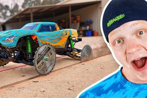 Putting Saw Blades On A RC CAR