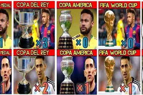 Neymar Vs Angel Di Maria all trophies and awards.2023