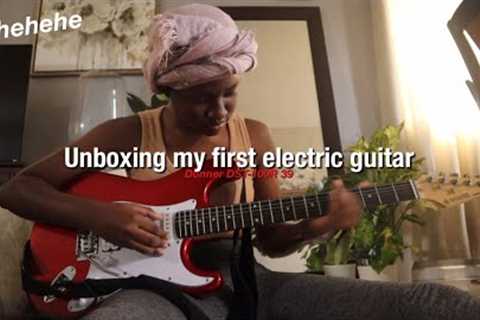 I got my first electric guitar!! HEHEHE | unboxing guitar kit
