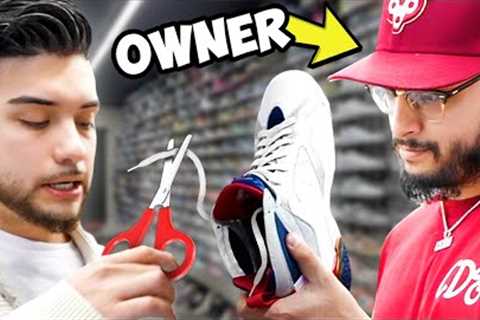 Cutting Shoe Laces In Sneaker Stores!