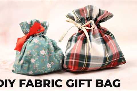 DIY Fabric Gift Bag // How to make reusable gift bag