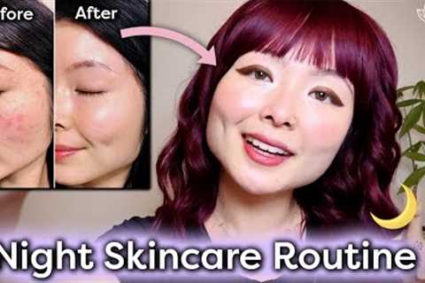 ASMR NIGHT Skincare Routine For 🌙GLOWY, CLEAR SKIN🌙 | Dry, Sensitive, Acne Prone Skin | ♡ Lémore ♡