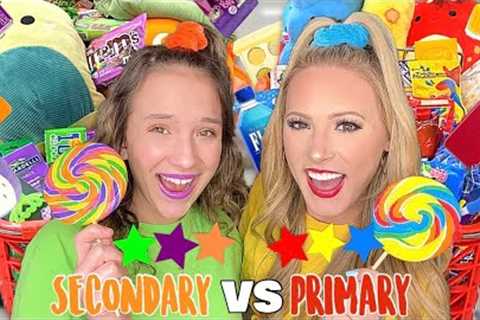 PRIMARY ❤️💛💙 VS SECONDARY 💚💜🧡COLOR SHOPPING CHALLENGE AT TARGET!