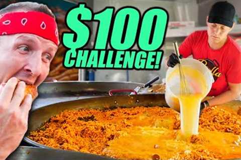 $100 Food Truck Challenge!! USA's Street Food of the North!!