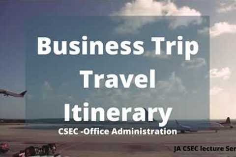 Business Trip Travel Itinerary