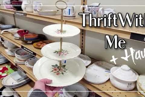 Thrift With Me + Haul ||Thrift Store Shopping, Haul &amp; Styled Finds ||Thrifting Vintage Home..