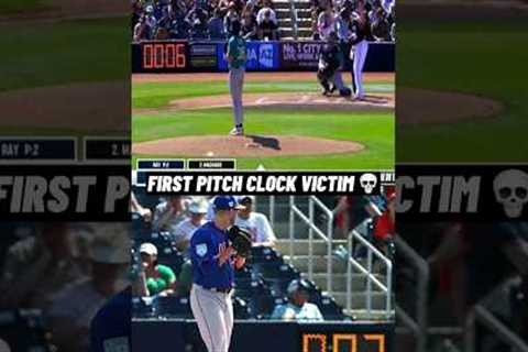 first pitch clock penalty in MLB history..