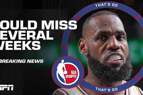 🚨 BREAKING NEWS 🚨 LeBron James feared to miss several weeks with foot injury | That's OD