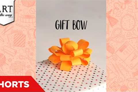 Gift Bow | Handmade gift idea | DIY Paper crafts | How to make a Bow | Wrapping techniques #shorts