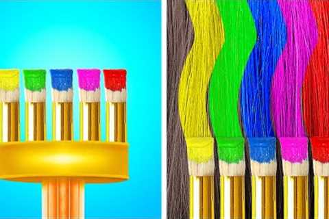 RAINBOW HACKS AND GADGETS || Genius Life Hacks, Cool Crafts and DIY by 123 GO! FOOD