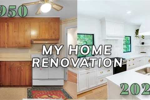 My 1950s Home Renovation | FULL Before and After House Tour Transformation | Gut Renovation