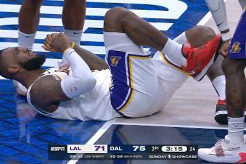 LeBron James foot injury vs Mavs and says I heard a pop while on the floor