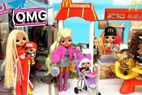 LOL Doll Family Summer Morning Routine - Shopping with LOL OMG Dolls