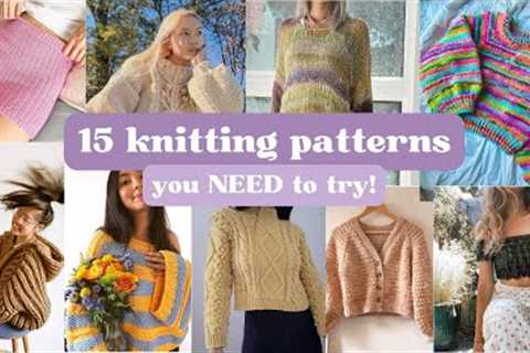 15 knitting patterns you NEED to try this year! | small designers | all seasons | all levels