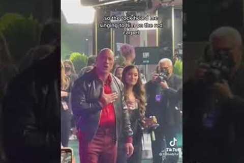 So The Rock Heard Me Singing To Him On The Red Carpet !