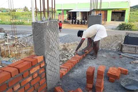 Amazing Techniques-how to build brick wall easy and fastest construction-using by sand cement